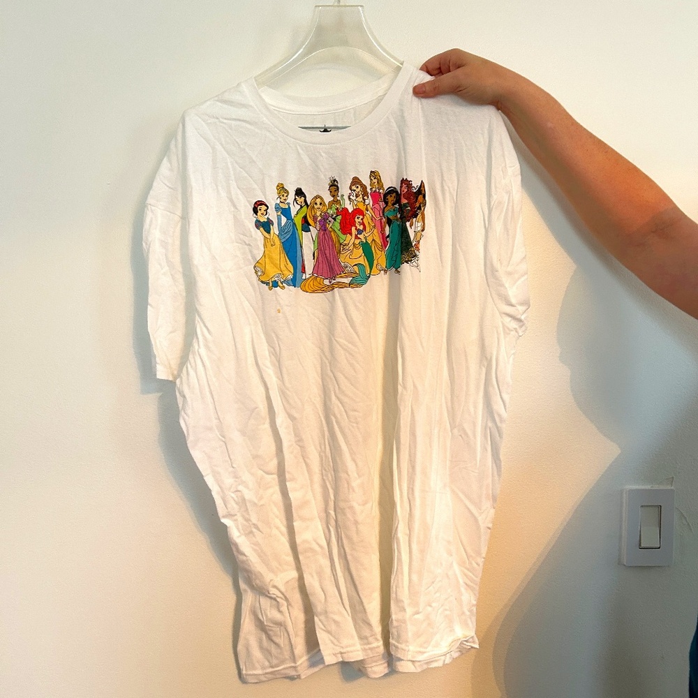 NTW Disney Princesses Women's White Plus Size Tee 4X